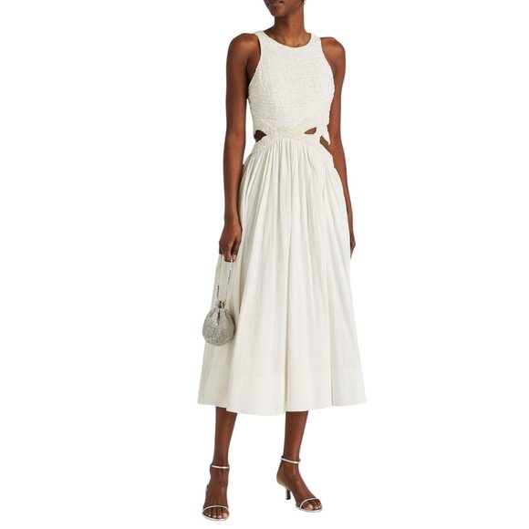 Aje Dresses & Skirts - AJE  Catara Sequin Satin Cut Out Midi Dress Size S NEW